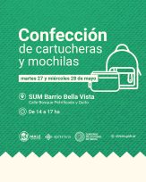 Continúan las confecciones de cartucheras y mochilas