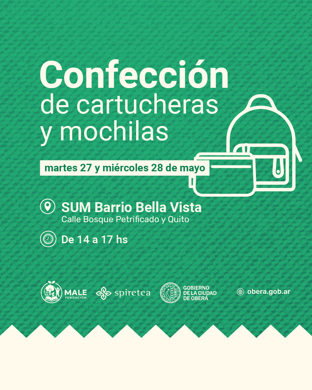 Continúan las confecciones de cartucheras y mochilas