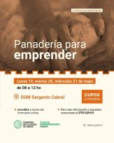 Siguen los talleres para aprender panadería y emprender