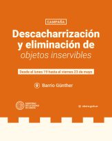 Descacharrización en el barrio Günther