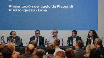 ANTE REPRESENTANTES DE MÁS DE 60 PAÍSES, PASSALACQUA PRESENTÓ EN LA FIT 2025 EL NUEVO VUELO DIRECTO LIMA–IGUAZÚ