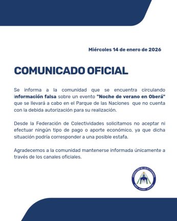 Alerta de Estafa – Federación de Colectividades