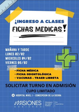Concepción de la Sierra se prepara para el ingreso escolar