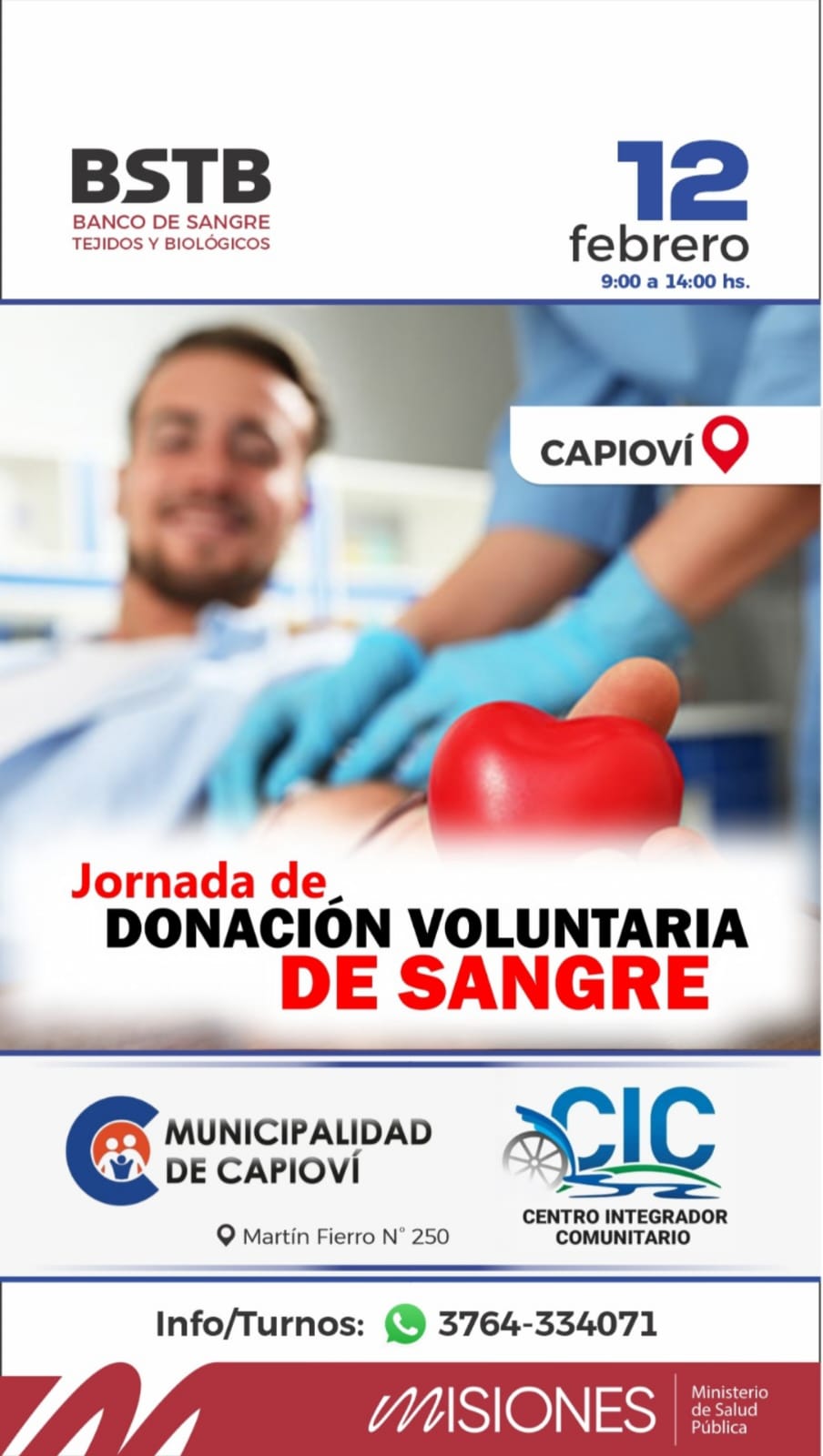 Continúan las colectas voluntarias de sangre en distintos  puntos de la provincia