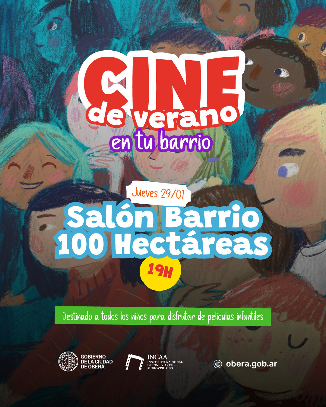 El Cine de verano hoy llega a 100 Hectáreas