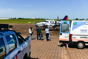 Traslado en vuelo sanitario: un bebé de Alem fue derivado a Córdoba para ser tratado por una cardiopatía