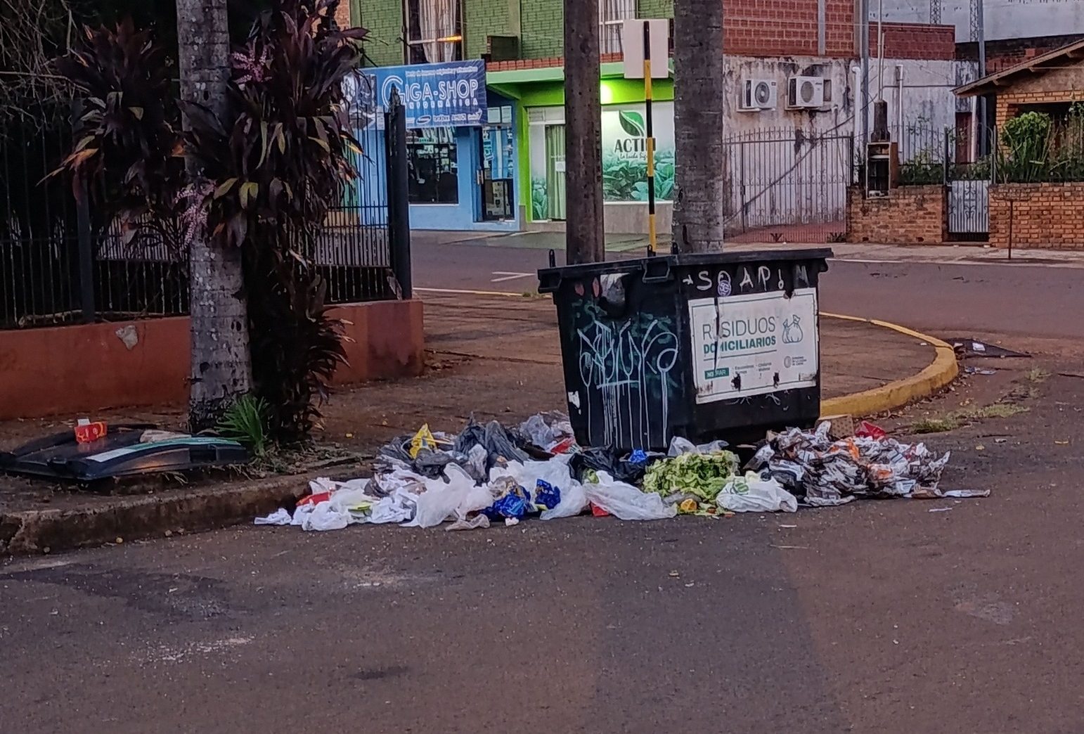 Preocupación por acumulación de basura en la esquina de Sarratea y Río Negro