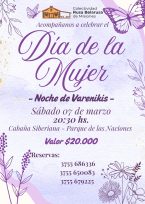 La Colectividad Rusa Belarusa de Misiones invita a vivir una noche especial en el marco del Día Internacional de la Mujer.
