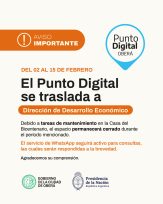 Aviso importante: el Punto Digital se traslada de manera temporal