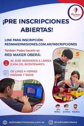 Red Maker Oberá abrió las preinscripciones para sus propuestas 2026