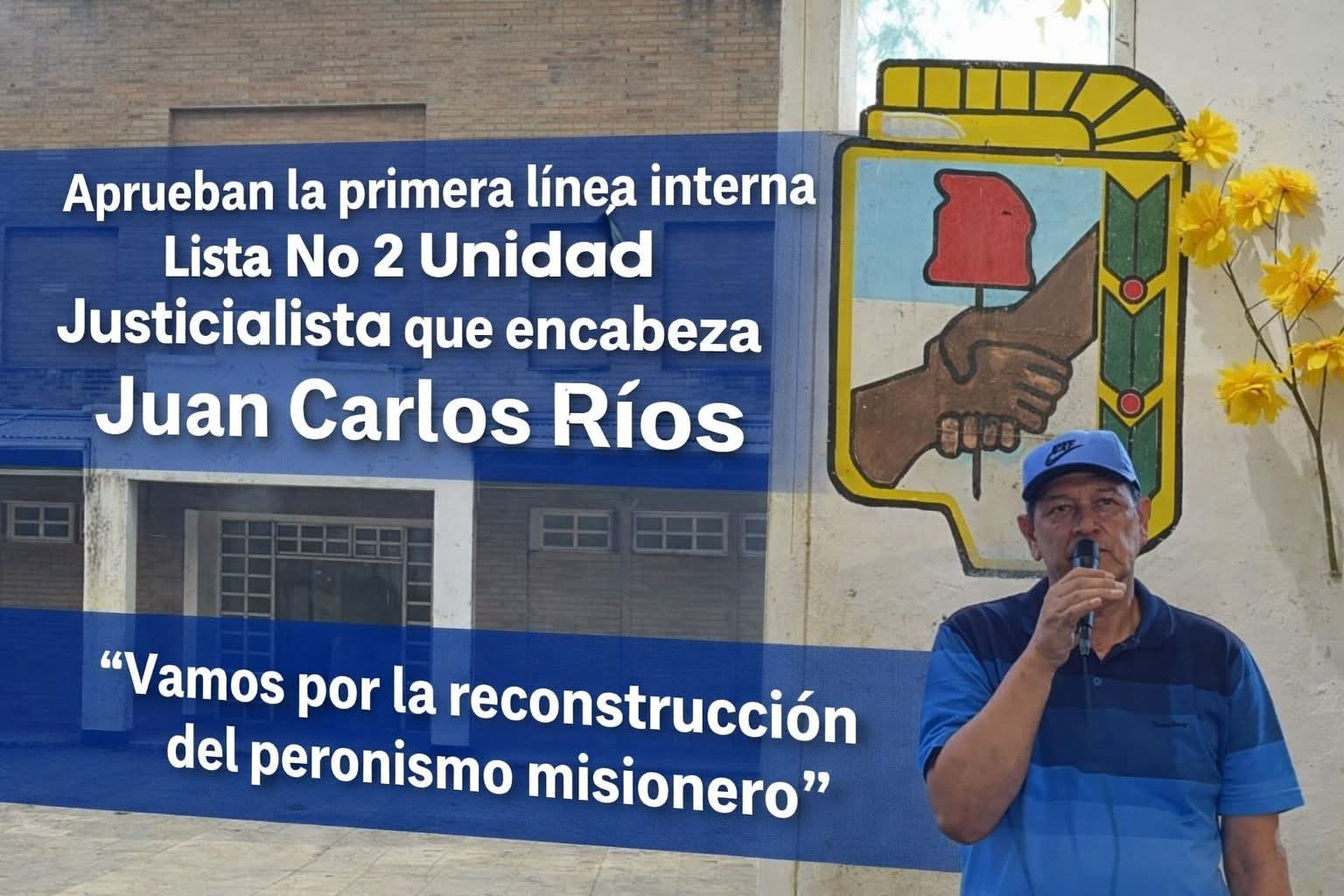 Oficializaron la primera lista del PJ Misiones encabezada por Juan Carlos Ríos