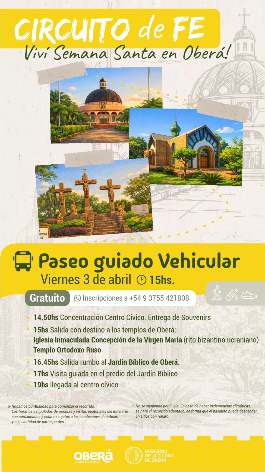 Oberá invita a vivir la Semana Santa con el “Circuito de Fe