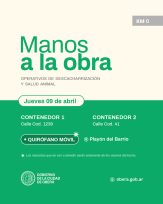 Descacharrización y salud animal durante el Operativo “Manos a la Obra” en el Barrio Km 0