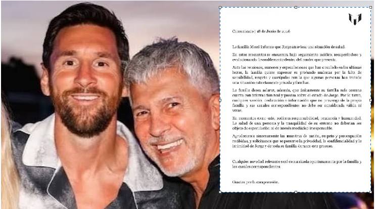 Messi: «Con la familia estamos en un momento difícil»