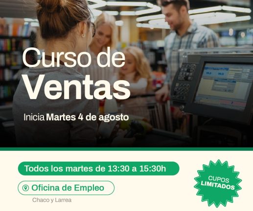 La Oficina de Empleo de Oberá brindará un Curso de Ventas abierto a la comunidad