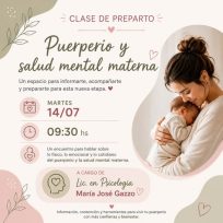 PIM Oberá: Abordarán el puerperio y la salud mental materna