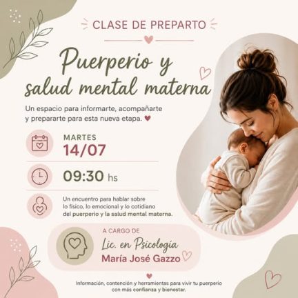 PIM Oberá: Abordarán el puerperio y la salud mental materna