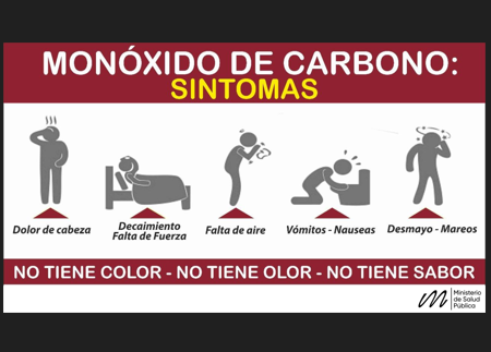 Salud Pública recuerda las medidas para prevenir intoxicaciones por monóxido de carbono