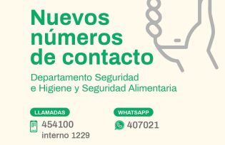 OBERÁ: Nuevos números de contacto del Departamento de Higiene y Seguridad Alimentaria