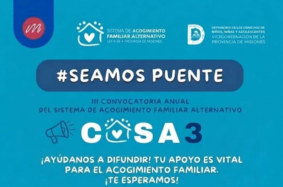 Convocan a sumarse al Sistema de Acogimiento Familiar Alternativo