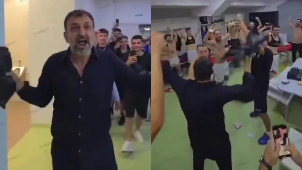 El presidente del Dinamo City ingresó al vestuario con ¡una bolsa de fajos de billetes! como premio a sus jugadores por clasificar