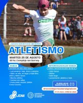 El martes 25 se desarrollará los Juegos Deportivos Obereños con el atletismo