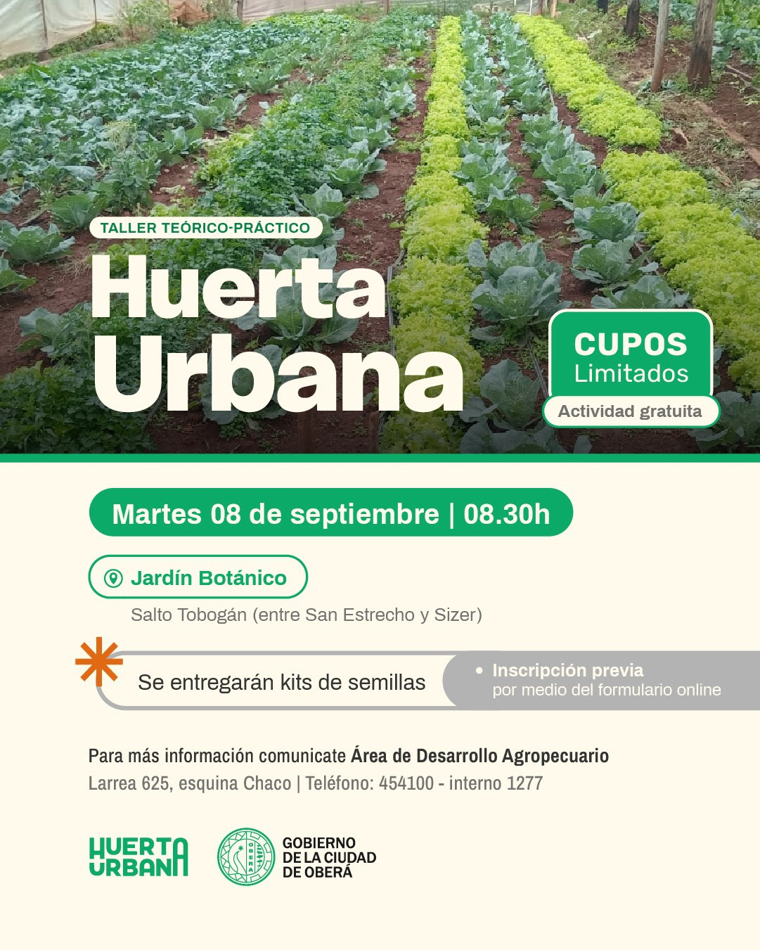 Habrá un nuevo taller de huerta urbana