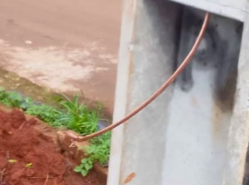 Hurtaron un cable puesta tierra en Villa Martos, en el barrio 40 Viviendas de la ciudad de Oberá